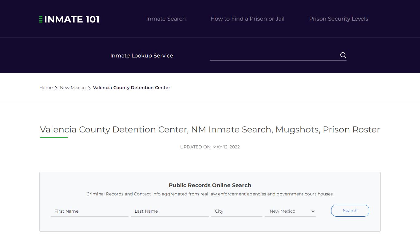 Valencia County Detention Center, NM Inmate Search ...